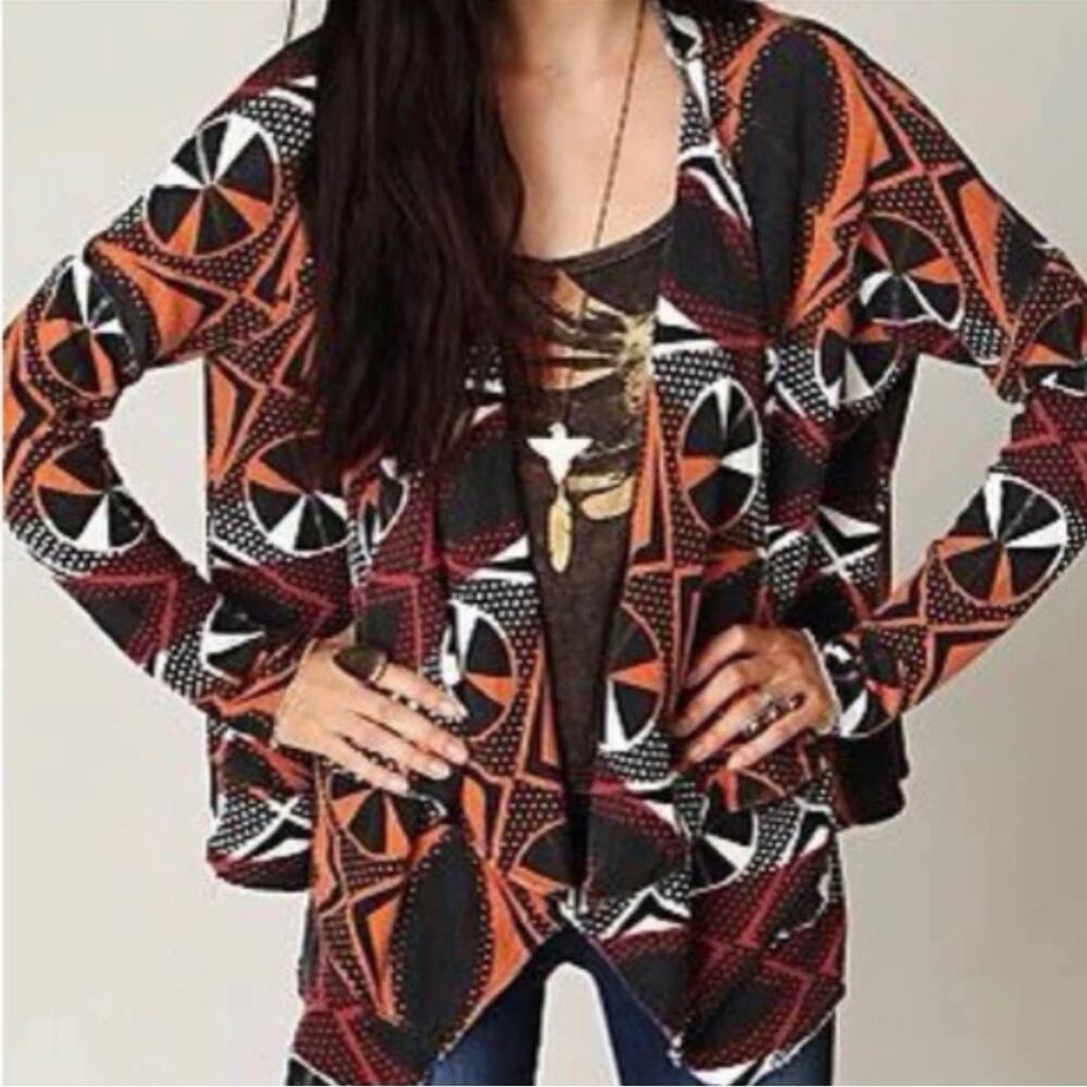 Free People Tribal Urban Cardigan Sweater Oversized XS